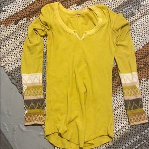 free people shirt with cuff decoration